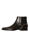 BALMAIN バルマン BHR SHOES BOOTS LEATHER CHAIN{71.A405.P054-176-AGA}