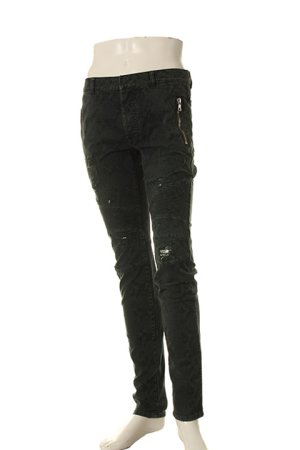 画像1: BALMAIN バルマン BHR DENIM BIKER PYTHON SLIM{72.9529.T127-140-AGA}