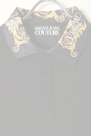 画像2:   VERSACE ヴェルサーチ ロゴ クチュール ポロ シャツ {-BCS}  :74GAGT18-899 