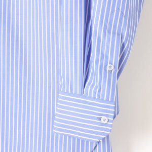 画像6: 【 40%OFF セール66,000円→39,600円】 BLAMINK ブラミンク ストライプバンドカラーシャツ{7911-230-0092-BLU-BJS}