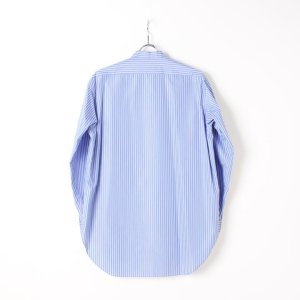 画像7: 【 40%OFF セール66,000円→39,600円】 BLAMINK ブラミンク ストライプバンドカラーシャツ{7911-230-0092-BLU-BJS}