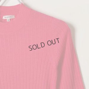 画像3: {SOLD}BLAMINK ブラミンク カシミヤシルク18Gリブショートスリーブニット{7913-106-0205-PNK-BAS}