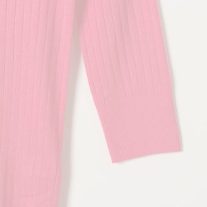 画像4:   BLAMINK ブラミンク カシミヤシルク18Gリブショートスリーブニット{7913-106-0205-PNK-BAS}