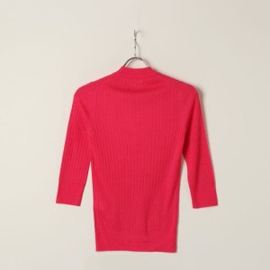 画像7: 【 40%OFF セール88,000円→52,800円】 BLAMINK ブラミンク カシミヤシルク18Gリブショートスリーブニット{7913-106-0205-PNK-BAS}