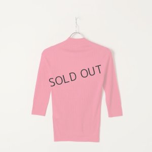 画像7: {SOLD}BLAMINK ブラミンク カシミヤシルク18Gリブショートスリーブニット{7913-106-0205-PNK-BAS}