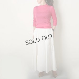 画像8: {SOLD}BLAMINK ブラミンク カシミヤシルク18Gリブショートスリーブニット{7913-106-0205-PNK-BAS}