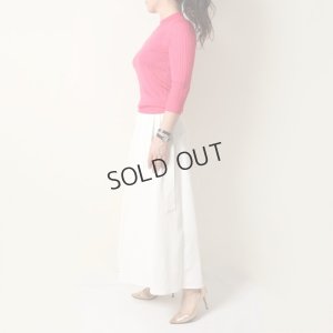 画像9: {SOLD}BLAMINK ブラミンク カシミヤシルク18Gリブショートスリーブニット{7913-106-0205-PNK-BAS}