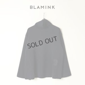 画像1: {SOLD}BLAMINK ブラミンク ウールカシミヤ12Gハイネックロングスリーブニット{7913-230-0247-NVY-BBA}