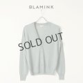 {SOLD}BLAMINK ブラミンク カシミヤシルク18G　Vネックカーディガン{7915-106-0032-OLV-BAS}