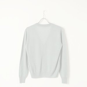 画像5:   BLAMINK ブラミンク カシミヤシルク18G　Vネックカーディガン{7915-106-0032-OLV-BAS}