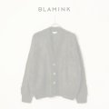   BLAMINK ブラミンク PRE 7GカシミヤファーVネックカーディガン{7915-299-0049-OLV-BBA}
