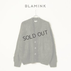 画像1: {SOLD}BLAMINK ブラミンク PRE 7GカシミヤファーVネックカーディガン{7915-299-0049-OLV-BBA}