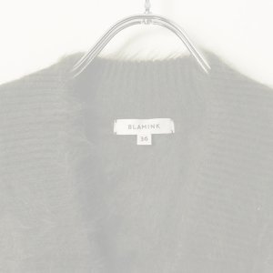 画像2:   BLAMINK ブラミンク PRE 7GカシミヤファーVネックカーディガン{7915-299-0049-OLV-BBA}