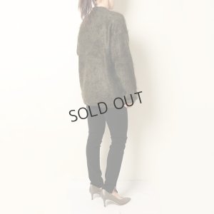 画像9: {SOLD}BLAMINK ブラミンク PRE 7GカシミヤファーVネックカーディガン{7915-299-0049-OLV-BBA}