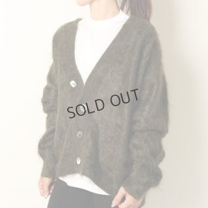 画像11: {SOLD}BLAMINK ブラミンク PRE 7GカシミヤファーVネックカーディガン{7915-299-0049-OLV-BBA}