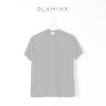   【Regular item】BLAMINK ブラミンク コットンクルーネック刺繍ショートスリーブTシャツ{7917-222-0010-BLK-BJS}