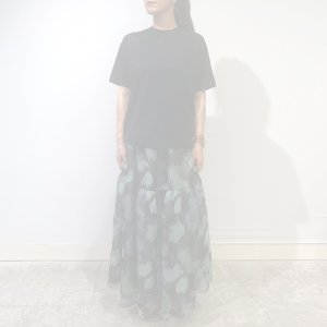 画像9:   【Regular item】BLAMINK ブラミンク コットンクルーネック刺繍ショートスリーブTシャツ{7917-222-0010-BLK-BJS}