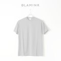   【Regular item】BLAMINK ブラミンク コットンクルーネック刺繍ショートスリーブTシャツ{7917-222-0010-GRY-BJS}