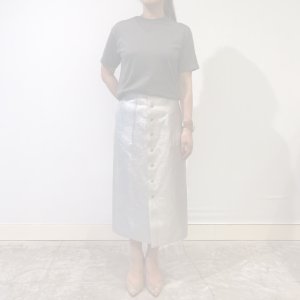 画像9:   【Regular item】BLAMINK ブラミンク コットンクルーネック刺繍ショートスリーブTシャツ{7917-222-0010-GRY-BJS}