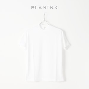 画像1:   【Regular item】BLAMINK ブラミンク コットンクルーネック刺繍ショートスリーブTシャツ{7917-222-0010-WHT-BJS}