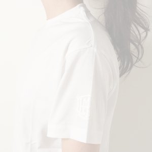 画像11:   【Regular item】BLAMINK ブラミンク コットンクルーネック刺繍ショートスリーブTシャツ{7917-222-0010-WHT-BJS}