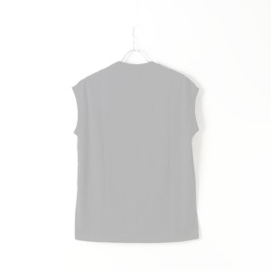 画像2:   【Regular item】BLAMINK ブラミンク コットンクルーネック刺繍ノースリーブTシャツ{7917-222-0011-BLK-BJS}