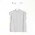   【Regular item】BLAMINK ブラミンク コットンクルーネック刺繍ノースリーブTシャツ{7917-222-0011-GRY-BJS}