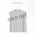 {SOLD}【Regular item】BLAMINK ブラミンク コットンクルーネック刺繍ノースリーブTシャツ{7917-222-0011-GRY-BJS}