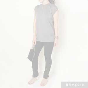 画像9:   【Regular item】BLAMINK ブラミンク コットンクルーネック刺繍ノースリーブTシャツ{7917-222-0011-GRY-BJS}