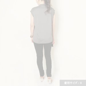 画像11:   【Regular item】BLAMINK ブラミンク コットンクルーネック刺繍ノースリーブTシャツ{7917-222-0011-GRY-BJS}