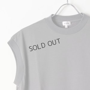 画像3: {SOLD}【Regular item】BLAMINK ブラミンク コットンクルーネック刺繍ノースリーブTシャツ{7917-222-0011-GRY-BJS}