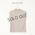 {SOLD}【Regular item】BLAMINK ブラミンク コットンクルーネック刺繍ノースリーブTシャツ{7917-222-0011-MOCA-BAS}