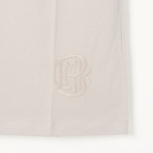 画像4:   【Regular item】BLAMINK ブラミンク コットンクルーネック刺繍ノースリーブTシャツ{7917-222-0011-MOCA-BAS}