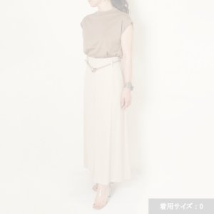 画像7:   【Regular item】BLAMINK ブラミンク コットンクルーネック刺繍ノースリーブTシャツ{7917-222-0011-MOCA-BAS}