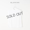 {SOLD}【Regular item】BLAMINK ブラミンク コットンクルーネック刺繍ノースリーブTシャツ{7917-222-0011-WHT-BJS}