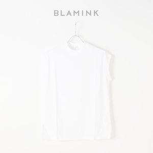 画像1:  {SOLD} 【Regular item】BLAMINK ブラミンク コットンクルーネック刺繍ノースリーブTシャツ{7917-222-0011-WHT-BJS}