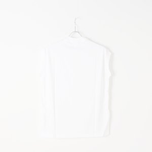 画像2:  {SOLD} 【Regular item】BLAMINK ブラミンク コットンクルーネック刺繍ノースリーブTシャツ{7917-222-0011-WHT-BJS}