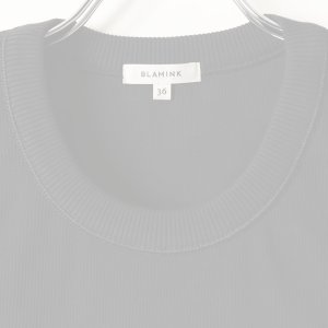画像2:   BLAMINK ブラミンク コットンリブノースリーブカットソー{7917-299-0020-BLK-BAS}