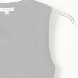 画像3:   BLAMINK ブラミンク コットンリブノースリーブカットソー{7917-299-0020-BLK-BAS}