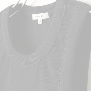 画像4:   BLAMINK ブラミンク コットンリブノースリーブカットソー{7917-299-0020-BLK-BAS}
