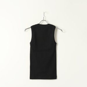 画像5: 【 20%OFF セール19,800円→15,840円】 BLAMINK ブラミンク コットンリブノースリーブカットソー{7917-299-0020-BLK-BAS}