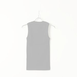 画像5:   BLAMINK ブラミンク コットンリブノースリーブカットソー{7917-299-0020-BLK-BAS}