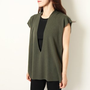 画像11: 【 40%OFF セール99,000円→59,400円】 BLAMINK ブラミンク カシミヤハイツイストVネックベスト{7918-230-0060-OLV-BAA}