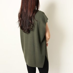 画像13: 【 40%OFF セール99,000円→59,400円】 BLAMINK ブラミンク カシミヤハイツイストVネックベスト{7918-230-0060-OLV-BAA}