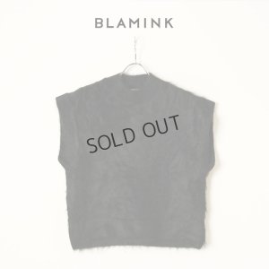 画像1: {SOLD}BLAMINK ブラミンク PRE 7Gカシミヤファーノースリーブニット{7918-299-0069-BLK-BBA}