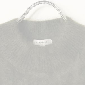 画像2:   BLAMINK ブラミンク PRE 7Gカシミヤファーノースリーブニット{7918-299-0069-OLV-BBA}