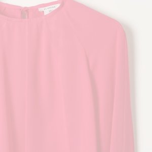 画像4:   BLAMINK ブラミンク シルクバックリボンロングスリーブブラウス{7921-230-0134-PINK-BJA}