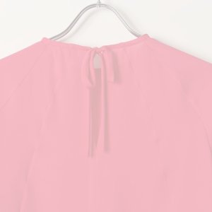 画像5:   BLAMINK ブラミンク シルクバックリボンロングスリーブブラウス{7921-230-0134-PINK-BJA}