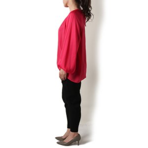 画像10: 【 40%OFF セール88,000円→52,800円】 BLAMINK ブラミンク シルクバックリボンロングスリーブブラウス{7921-230-0134-PINK-BJA}
