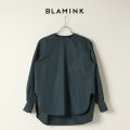 BLAMINK ブラミンク コットンシルクバックジップブラウス{7921-230-0159-GRN-BAA}